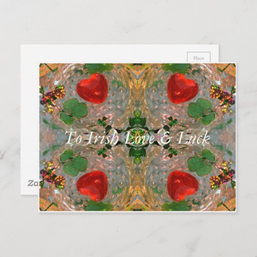 Carte Postale Irish Luck & Love (Devant / Derrière)