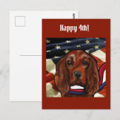Carte Postale Irish Red Setter    (Devant / Derrière)