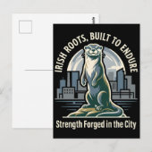 Carte Postale Irish Roots Built to Endure Otter (Devant / Derrière)