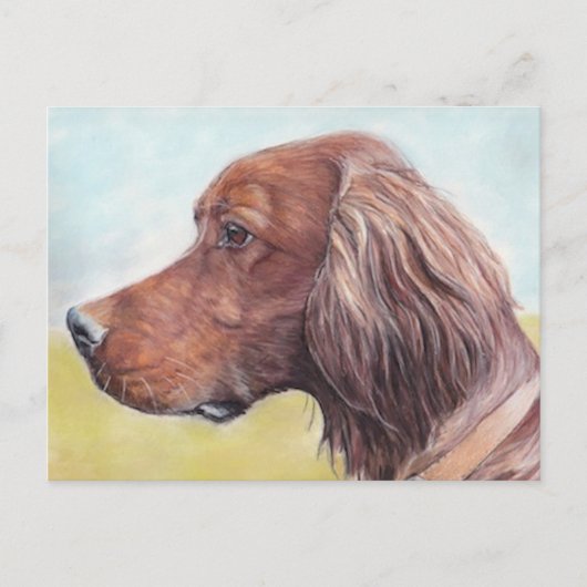 Carte postale Irish Setter Dog Art (Devant)