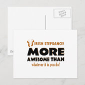 Carte Postale Irish Step Dance design (Devant / Derrière)