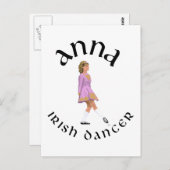 Carte Postale Irish Step Dance Design personnalisé ANNA (Devant / Derrière)