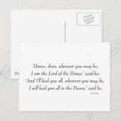 Carte Postale Irish Step Dance - Lord du choeur de danse (Devant / Derrière)