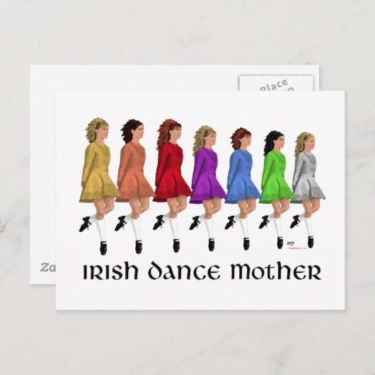 Carte Postale Irish Step Dance Mother - Rainbow Line (Devant / Derrière)