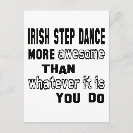 Carte Postale Irish Step danse plus géniale que ce qu'il est (Devant)