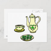 Carte Postale Irish Tea Set St. Patrick's Day Postcard (Devant / Derrière)