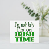 Carte Postale Irish Time Drôle Dire (Debout devant)