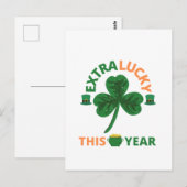 Carte Postale Irish très chanceux cette année drôle (Devant / Derrière)