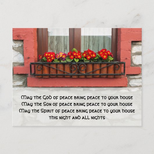 Carte postale Irish Window et Blessing for Peace (Devant)
