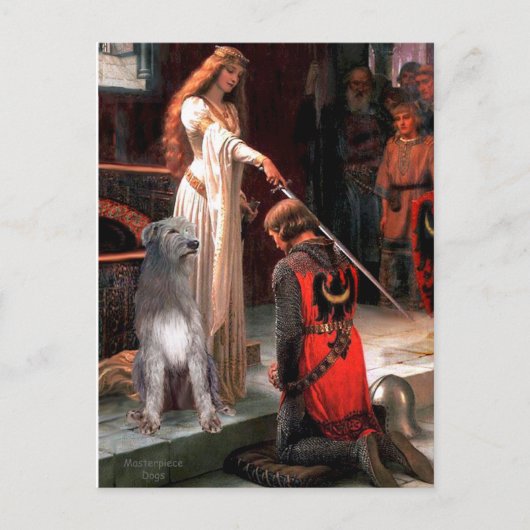 Carte Postale Irish Wolfhound 1 - L'Accolade (Devant)