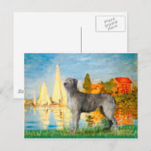 Carte Postale Irish Wolfhound 2 - Voiliers 2 (Devant / Derrière)