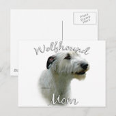 Carte Postale Irish Wolfhound Maman 2 (Devant / Derrière)