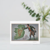 Carte Postale Irishman propose des Shamrocks à l'Irlande (Debout devant)