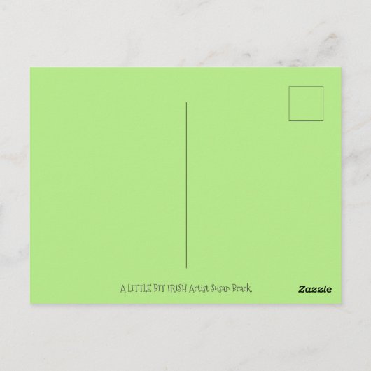CARTE POSTALE IRLANDAIS HOUND CHIENS, ST. PATRICK'S DAY GREEN BE (Dos)