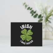 Carte Postale Irlandais J'Étais Plus Rapide Courir Course St Pat (Debout devant)