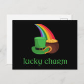 Carte Postale Irlandais Lucky Charm Rainbow (Devant / Derrière)