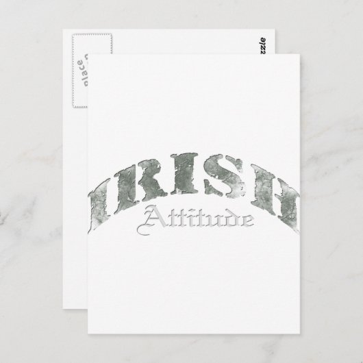 Carte Postale Irlandais - Trouble d'attitude (Devant / Derrière)
