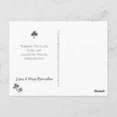 Carte Postale Irlandais Vert Fleuris Crânes St. Patrick Joyeux (Dos)