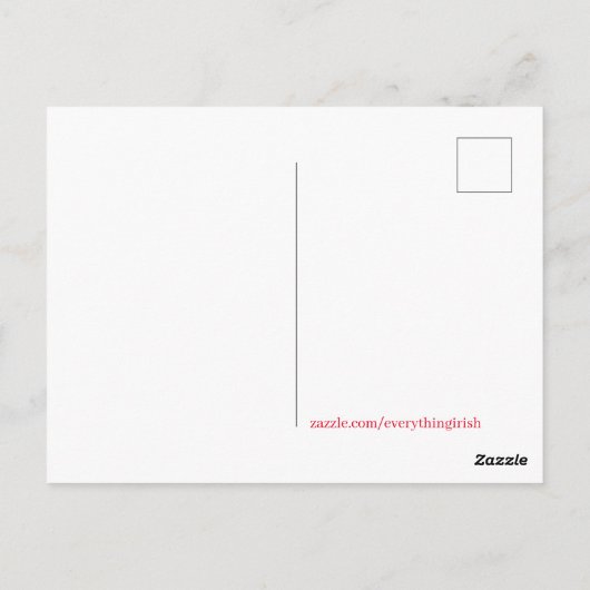 Carte postale irlandaise (Dos)