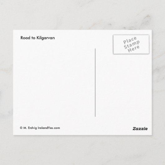 Carte postale irlandaise drôle (Dos)