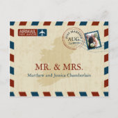 Carte Postale Irlande Airmail | Remerciements pour mariage (Devant)