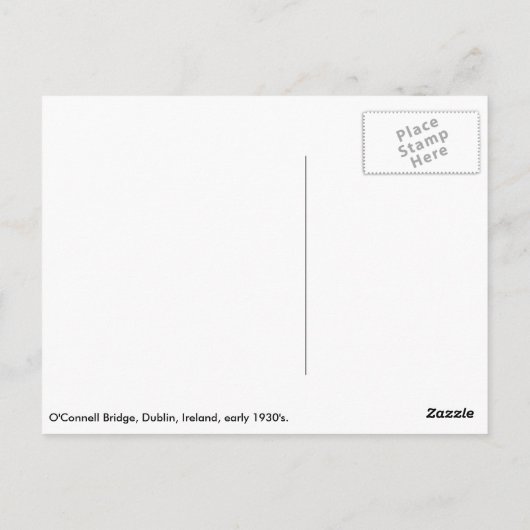 Carte Postale Irlande ancienne, pont O'Connell dans les années 1 (Dos)