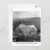 Carte Postale Irlande Chalet de chaume, Comté de Mayo (Devant / Derrière)