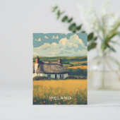 Carte Postale Irlande Cottage (Debout devant)