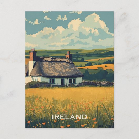 Carte Postale Irlande Cottage (Devant)