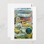Carte Postale Irlande Donegal Chemin de fer restauré Poster vint (Devant / Derrière)