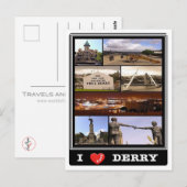 Carte Postale Irlande du Nord - Derry - I Love - (Devant / Derrière)