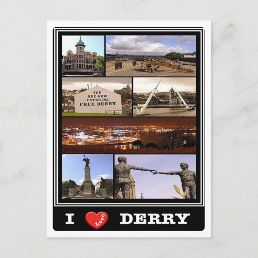 Carte Postale Irlande du Nord - Derry - I Love - (Devant)