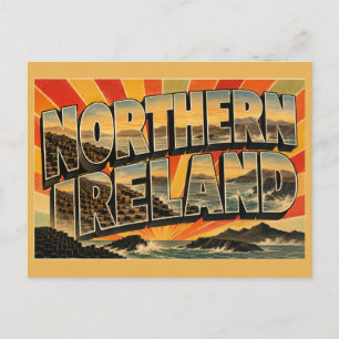 Carte Postale Irlande du Nord Royaume-Uni Art de voyage vintage