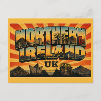 Carte Postale Irlande du Nord Royaume-Uni Art de voyage vintage