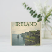 Carte Postale Irlande Falaises de Moher Vintage voyage (Debout devant)