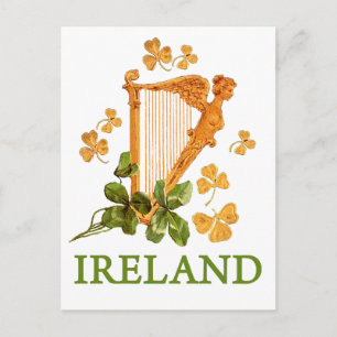 CARTE POSTALE IRLANDE HARP