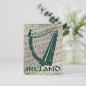 Carte Postale Irlande Harp Design, Irish Harp (Debout devant)