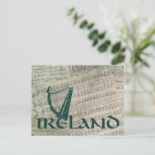 Carte Postale Irlande Harp Design, Irish Harp (Debout devant)