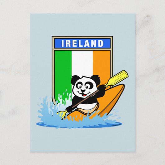 Carte Postale Irlande Kayaking Panda (Devant)