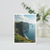 Carte Postale Irlande, Les falaises de Moher, Style Voyage (Debout devant)
