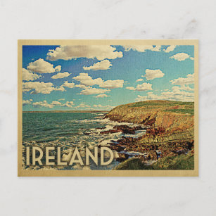 Carte Postale Irlande Ocean Cliffs Vintage voyage