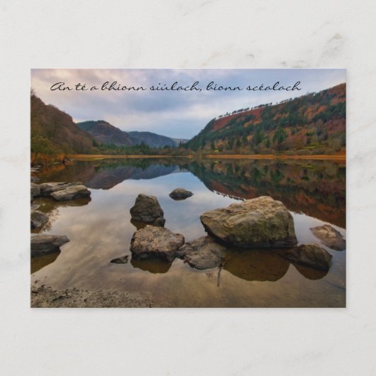 Carte Postale Irlande Photographic River Scene avec citation gaé (Devant)