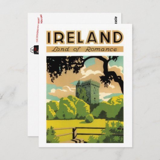 Carte Postale Irlande vintage - (Devant / Derrière)