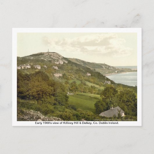 Carte Postale Irlande vintage, Killiney Hill, Dalkey (Devant)