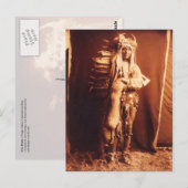 Carte Postale Iron Breast, un Indien d'Amérique du Piegan (Devant / Derrière)