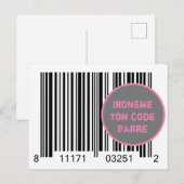 Carte Postale Ironème "Ironème ton code-barre" (Devant / Derrière)