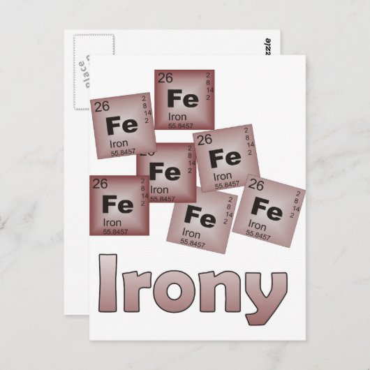 Carte Postale Ironie (Devant / Derrière)