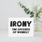 Carte Postale IRONIE le contraire de rides (Debout devant)