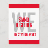 Carte Postale Ironique Nous Sommes Ensemble En Restant Éloignés (Devant)