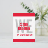 Carte Postale Ironique Nous Sommes Ensemble En Restant Éloignés (Debout devant)